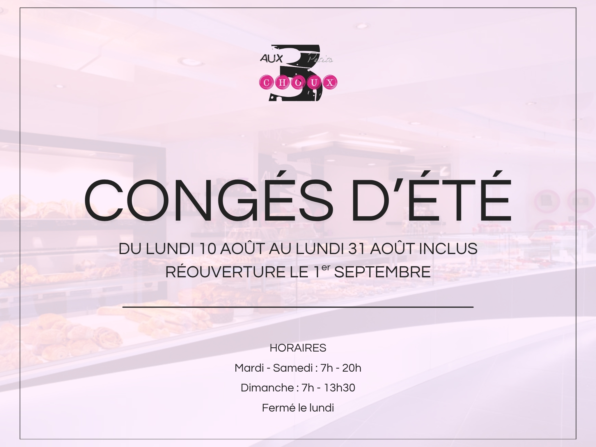 horaire 1e mai aux 3 petits choux boulangerie patisserie l'isle-adam
